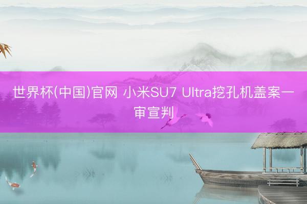 世界杯(中国)官网 小米SU7 Ultra挖孔机盖案一审宣判