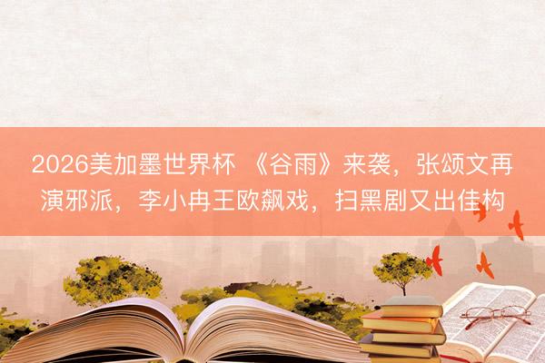 2026美加墨世界杯 《谷雨》来袭，张颂文再演邪派，李小冉王欧飙戏，扫黑剧又出佳构