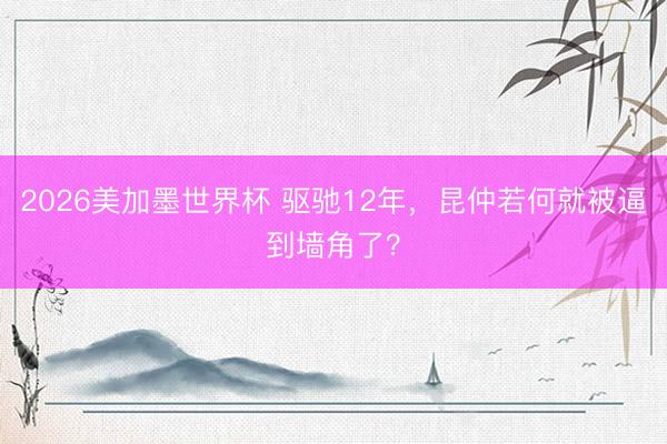 2026美加墨世界杯 驱驰12年，昆仲若何就被逼到墙角了？